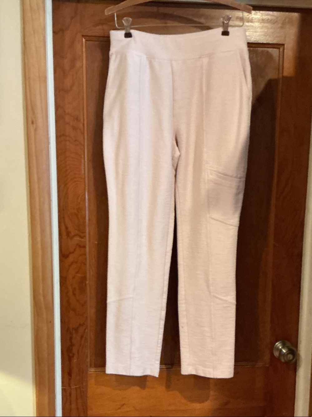 Chico's Pale Pink Straight-Leg Pull-On Pants